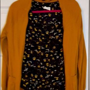 Blouse with matching cardigan